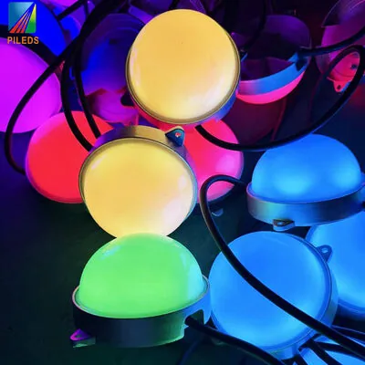PILEDS addressable RGB LED pixel point-light nodes lit in mixed colors